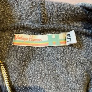 Girls vintage Havana gray Zip up hoodie